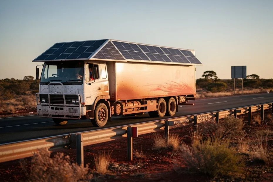 Camion refrigerato a energia solare: 1600 km in Australia senza una goccia di diesel