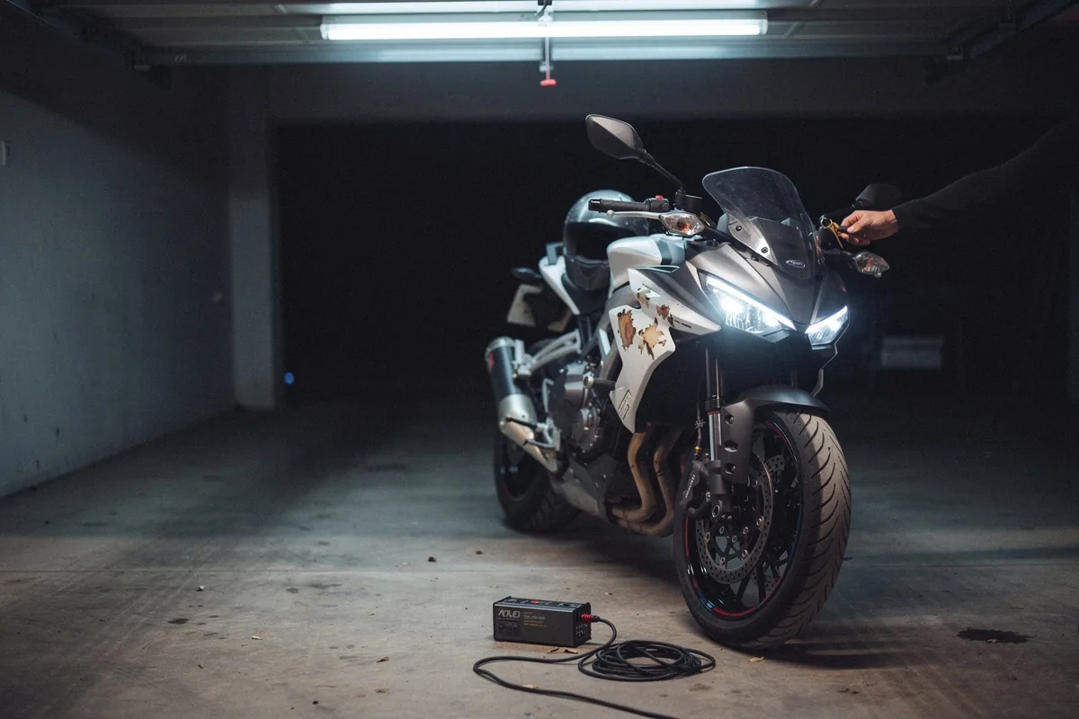 Dimostrato: se spegni la moto col cortacorrente, soffre la batteria. A meno che usi anche la chiave