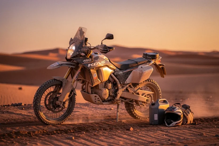 Kove 450 Rally 2026: la trail più “dakariana” per patente A2 ora costa meno