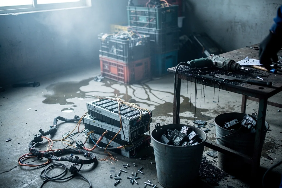 Riciclo batterie auto elettriche: quando 3 su 4 finiscono in officine illegali